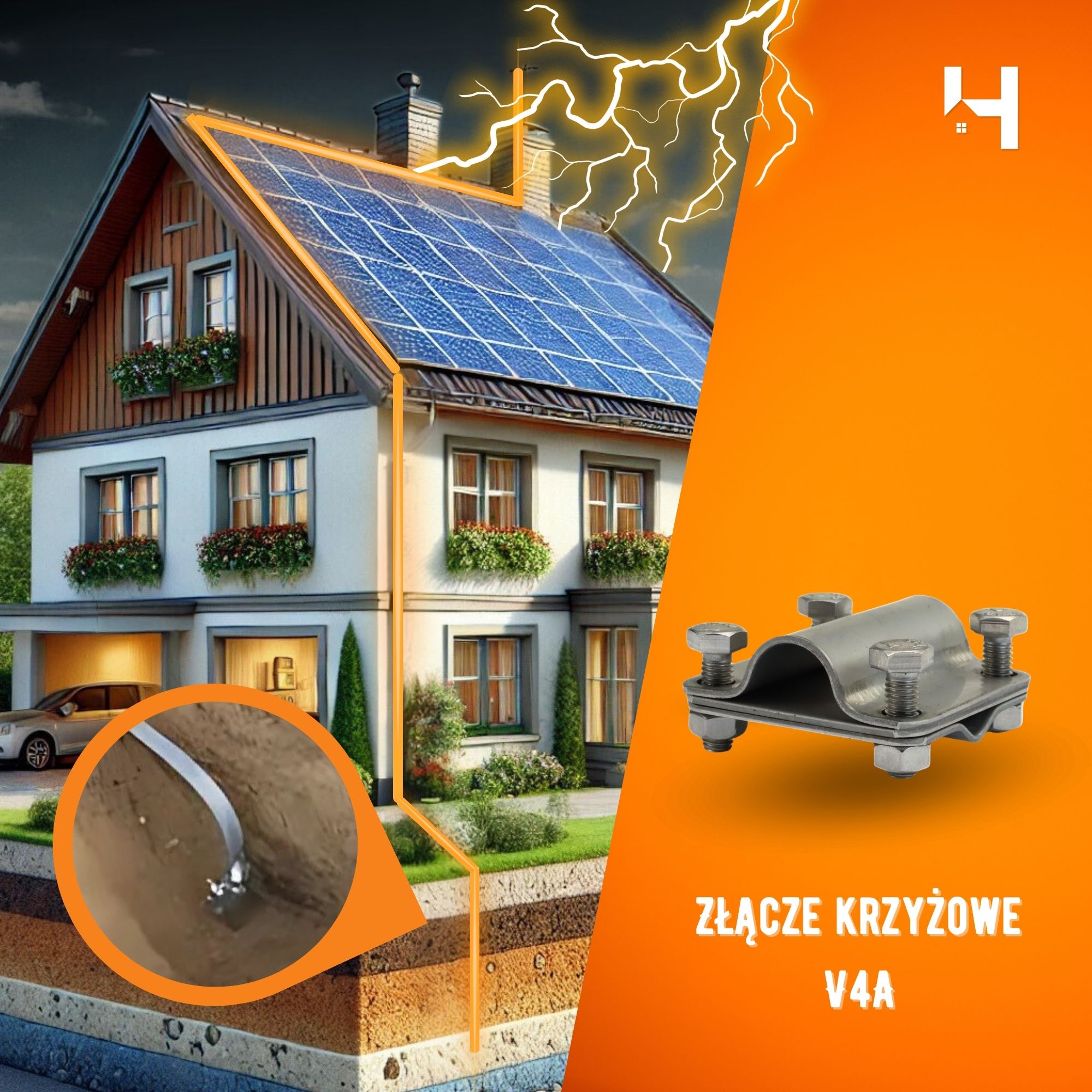 Złącze krzyżowe nierdzewne fi 20 - Haus-Held zdjęcie 2