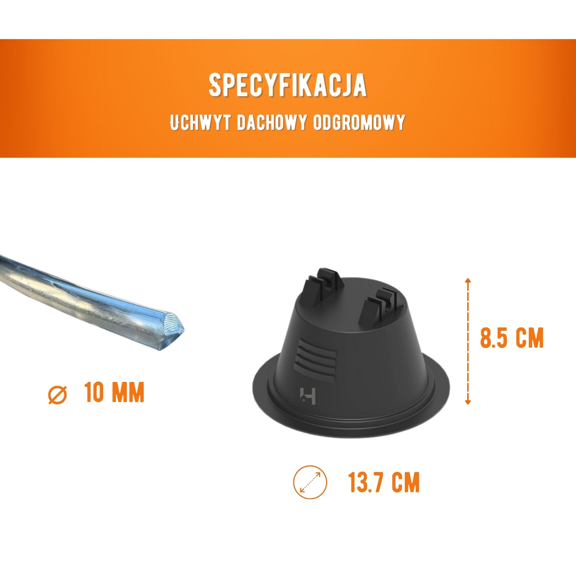 Uchwyt dachowy odgromowy 10mm - Haus-Held zdjęcie 3