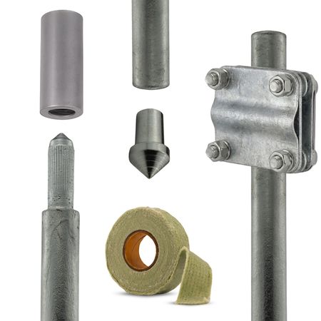 Erdungsstab Ø 16 mm - verzinkter Stahl - SET 1,5 Meter 