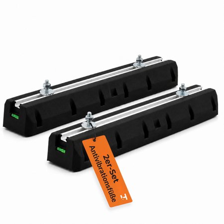 2 x Gummisockel für Klimaanlage / Wärmepumpe 600 × 160 × 90 mm