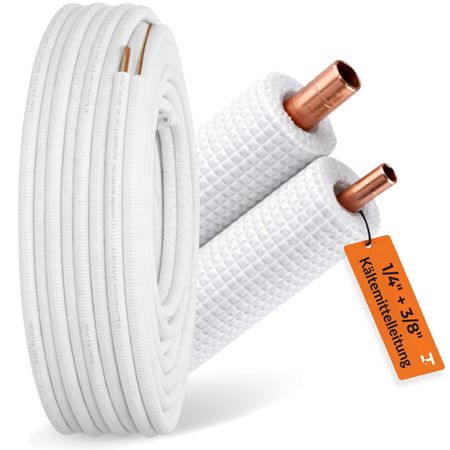 Doppelte Kupferleitung in einer Ummantelung 1/4