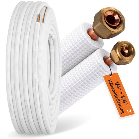 Doppeltes Kupferrohr für Klimaanlagen 1/4