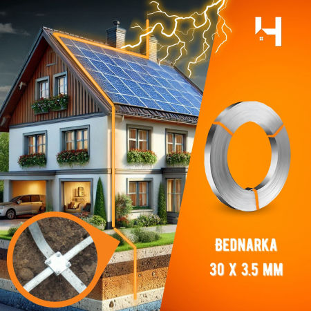 Bednarka - stal ocynkowana ogniowo - 30 mm x 3,5 mm - 25 kg - Haus-Held zdjęcie 2