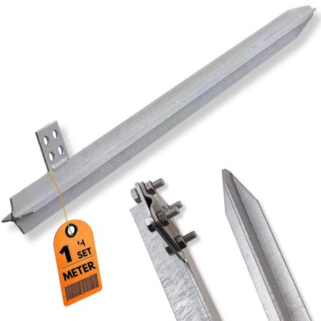 Profilerdungsstab 100 cm - verzinkter Stahl - mit Verbindung