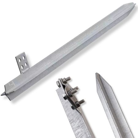 Profilerdungsstab 100 cm - verzinkter Stahl - mit Verbindung
