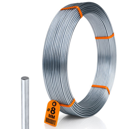 Drut odgromowy - Ø8 mm - aluminiowy – na metry